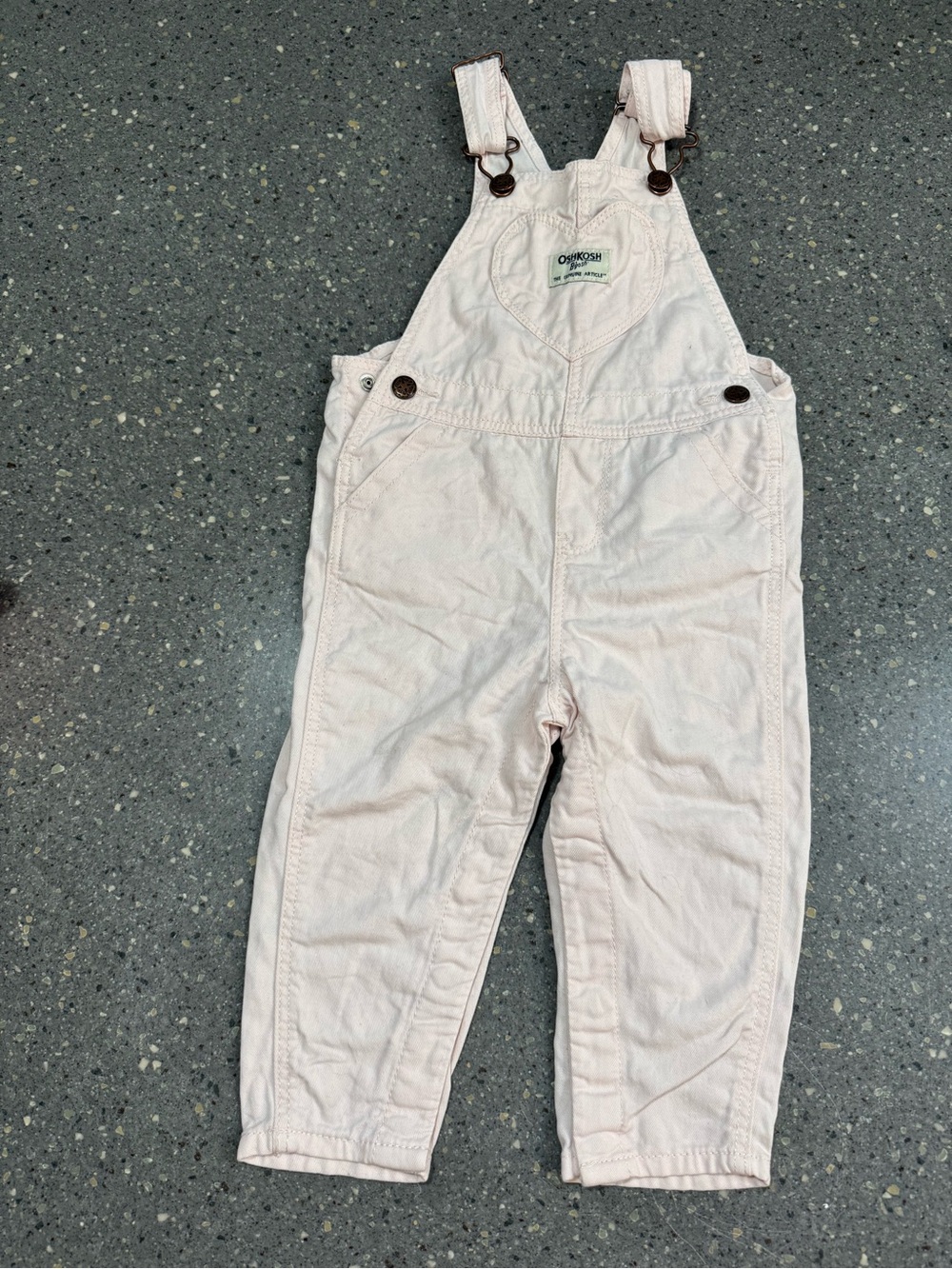 OshKosh B'gosh Pale Pink Cotton Kids Overalls